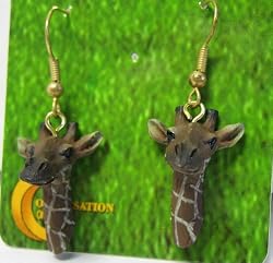 Giraffe - Giraffe Figurine Jewelry - Earrings