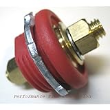 Red Battery Cable Firewall Feed-Thru Panel Terminal Connector