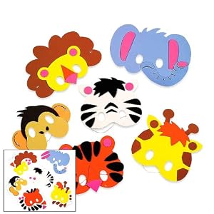Foam Zoo Animal Masks Craft Kit 
