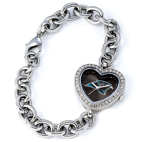 Game Time GTW-NFL-HEA-CAR Carolina Panthers NFL Ladies Heart Series Watch