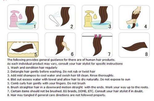 NEW 3 Bundles/300g Black ombre Gold 6A Remy Brazilian Hair Extension Human Hair Weft 14'+16'+18'