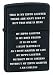 Zippo Creed Black Matte Pocket Lighter