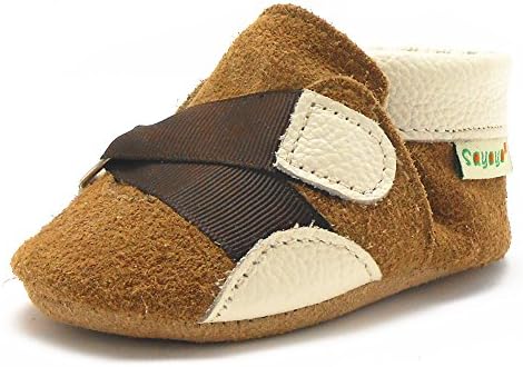 Sayoyo Baby Strap Soft Sole Leather Infant Toddler Prewalker Shoes (24-36 months, Brown)