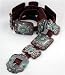 Southwestern Native American Handmade Large Turquoise and Sterling Silver Concho Belt by Navajo Artist Kirk Smith, #11808