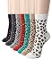 OSABASA Womens Fashion Cotton Crew Socks With Various Printing- 3 to 6 Pairs