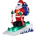 5.7ft Airblown Inflatable Animated Santa Skiing