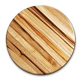 Proteak Teak Cutting Board Circle 10-by-3 4-Inch Edge Grain by Proteak Renewable Forestry