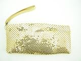 Style & Co Mesh Wristlet Purse Handbag ~ Gold In Color