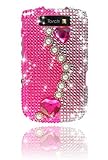 BlackBerry Torch 9800 Full Diamond Graphic Case - Pearls on Pink (Free Hand ....