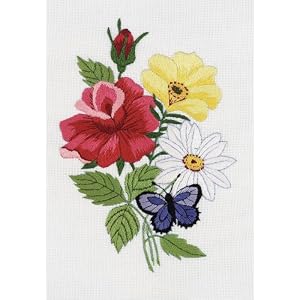 Janlynn-Embroidery-Kit-7-Inch-by-5-Inch-Butterfly-Floral