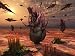 Wallmonkeys Peel and Stick Wall Decals - A Swarm of Artificial Insects Gather Nectar from Native Plants on an Alien World. - 60"W x 45"H Removable Graphic