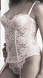 Shimmer Lace White Bustier in Size 36