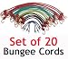 Bungee Cords / Tie Downs, Flexi - Elasticated with hook ends, set of 20