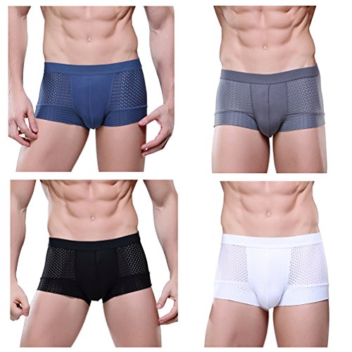 Clear Stock! JINSHI Men's Boxer Briefs Soft and Breathable