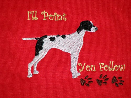Childrens Toyshop  Sporting Goods : Pointer Bird Dog Hunting Embroidered Polo Shirt - Red Medium