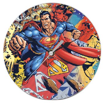 SUPERMAN DECOUPAGE WALL CLOCK
