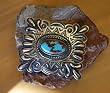 Natural Royston Turquoise Belt Buckle