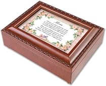 Cottage Garden Mom Woodgrain Music Box Plays Wind Beneath My Wings