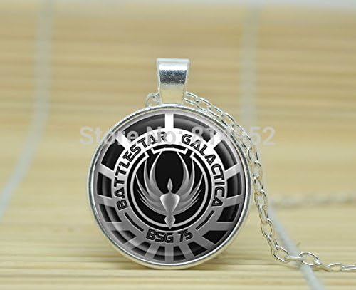 VintaStore Art Glass Necklace Battlestar Galactica Charm Jewelry A3127