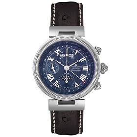 Jacques Lemans Mens 916C-DA01C Classic Collection Ostrich Strap Watch by Jacques Lemans