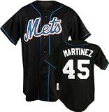 Pedro Martinez Black Majestic MLB Alternate Replica New York Mets Youth Jersey