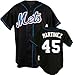 Pedro Martinez Black Majestic MLB Alternate Replica New York Mets Youth Jersey - Medium (10-12)