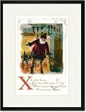 Black Framed/Matted Print 17x23, X is for Xmas