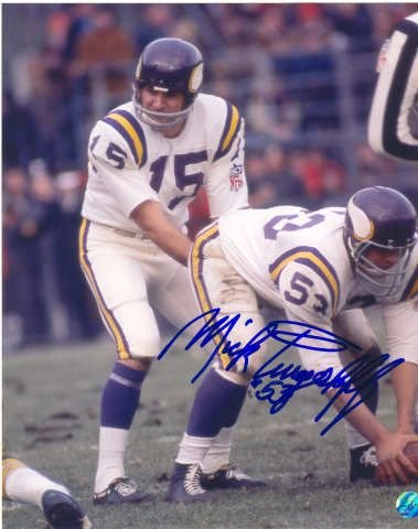 Autographed Mick Tingelhoff Minnesota Vikings 8X10 Photo
