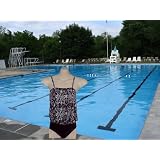 It Figures! Tummy Thinner Collection Batik Scroll Blouson Swimsuit RETAIL VALUE $115