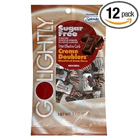 GoLightly Sugar-Free Candy, Chocolate and Creme, 3-Ounces (Pack of 12)