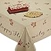 DII Rustic Autumn Leaves Kitchen Collection Thanksgiving & Fall Table Décor, Tablecloth, 52x52