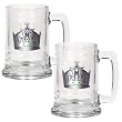 Los Angeles Kings 2pc 15oz Glass Tankard Set- Primary Logo NHL Hockey