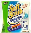 Soft Scrub Scrubby Pads, Disposable Pads with Cleanser, 12 Ct (Pack of 6) Total 72 Pads