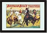 Framed Art Poster 20x30, Buffalo Bill: Cowboy Fun - The Bronco Busters Busy Day