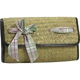 Straw Studios Straw Mat Ribbon Shoulder Bag