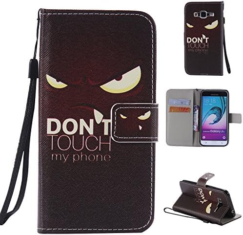 J3 Case,Galaxy J3 2016 Wallet Leather Case, "HTD CASE"[Magnetic] [Card Slots] Style PU Leather Case Wallet Flip Stand [Flap Closure] Case Cover for Samsung Galaxy J3/J3 2016 (Blackeyes)
