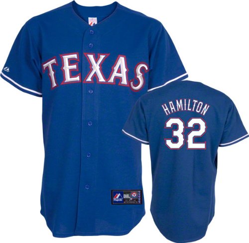 Josh Hamilton Jersey: Adult Majestic Alternate Blue Replica #32 Texas Rangers Jersey