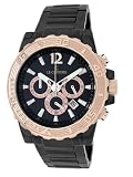 Le Chateau Men's 5417M_BLK Sports Dinamica Collection Gun-metal and Rose-gold Watch