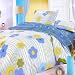 Blancho Bedding - [Blue Green Flowers] Luxury Comforter Set Combo 300GSM