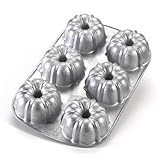 Picture Nordic Ware Commercial Original Bundt Muffin Pan with Premium Non-Stick Coating, 6-Cavity