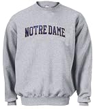 Notre Dame Fighting Irish Grey Embroidered Collegiate Crewneck Champion Sweashirt (L=44)