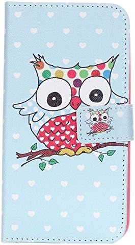 LG K10 Case, LG Premier LTE L62VL L61AL Case, Jamesay [Kickstand] Premium PU Leather Wallet Case Flip Cover Built-in Card Slots Pockets &amp; Stand For LG K10/LG Premier LTE L62VL L61AL (2016) - Owl