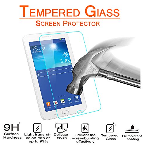 Galaxy Tab 3 Lite 7.0 T110 Screen Protector, (Not Fit T111 / Galaxy Tab 3 7.0 T210) AnoKe (0.3mm 9H Hardness) Tempered Glass Screen Protector Cover For Samsung Galaxy Tab 3 Lite 7.0 T110, [Lifetime Warranty] T110 Glass