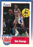 Tate George Autographed/Hand Signed Basketball Card (New Jersey Nets) 1990 Kayo Breyers #7