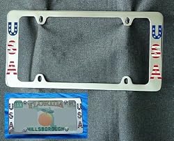 Wide Side USA License Frame