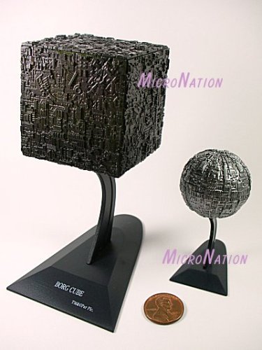 Childrens Toyshop  Toys : A set of Borg Cube and Borg Sphere - Special Premium item - Furuta Star Trek Federation Ships & Alien Ships Collection 3 Miniature Display Model