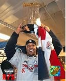 Boston Red Sox 2004 World Series Champions Pedro Martinez with Trophy