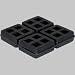4 Pack of Anti Vibration Pads 4" x 4" x 3/4" All Rubber Vibration isolation pads FREE SHIPPING
