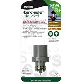 Westek FLC8BC 100-Watt HomeFinder Flashing Screw-In Light Control, Black
