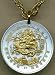 Liberia $1 Coin Year of the Dragon 2000 Two Tone Coin Pendant with 18 Necklace